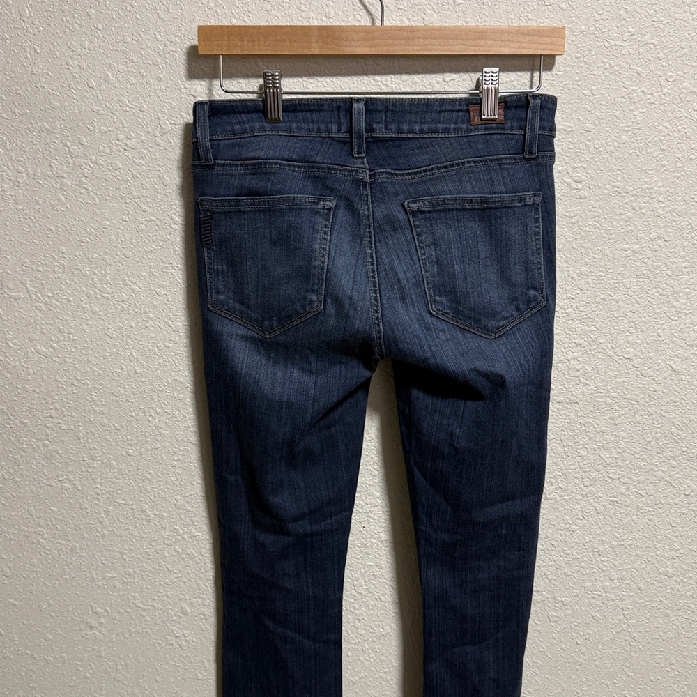 PAIGE Verdugo Skinny Jeans Dark Indigo Wash Mid Rise Stretch Denim Size 27 - Picture 4 of 7